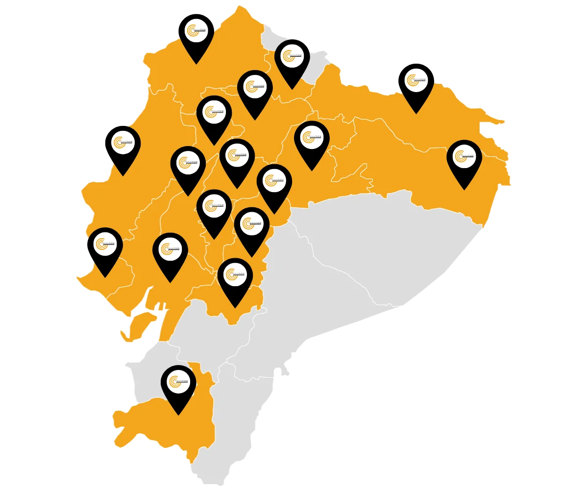 Presencia de la Corporación Menatics en el Ecuador.